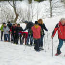 Schneeschuhwanderer unterwegs  