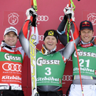 Kostelic Super-G-Sieger in Kitz vor Streitberger