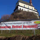 Sebastian Vettel kommt nach Rankweil Transparente