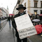 Großprotest gegen Bettelverbot vor Landtag in Graz