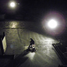 Nachtarbeit auf der Baustelle         