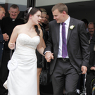 Erdbeben-Opfer in Christchurch in Neuseeland feiern Hochzeit