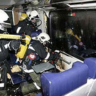 Glimmbrand in Nachtzug