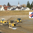 Sand im Rheinvorland wird abgetragen