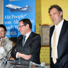 Erste Maschine der People\'s Viennaline in Altenrhein gestartet