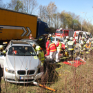 Hörbranz: Zwei Schwerverletzte bei Auffahrunfall auf A14
