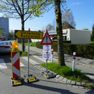 Grabungsarbeiten an Bushaltestellen