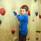 Kiga Herrburger in der Kletterhalle