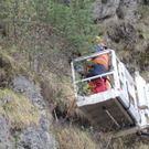 Felsputzer im Einsatz