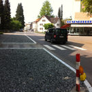 Leserreporter Paul: Provisorische Verkehrsinseln in Hohenems