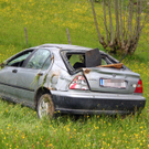 Alberschwende: PKW-Absturz endet glimpflich