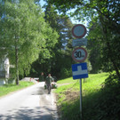 Straßensanierung mit Straßensperre in Halden