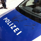 Verschmiertes Polizeiauto 11. Mai 2011 Wien