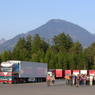 Marschprobe beim Transportunternehmen Vögel in Bludesch,DM Bürserberg,MV Gurtis, MV Batschuns