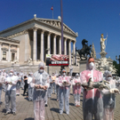 Demo mit toten Schweinen: VGT protestiert vor Parlament