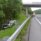Auto fliegt von der A2 Zöbern 3. Juni 2011