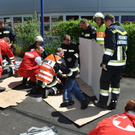 Guntramsdorf: Mann unter Stapler eingeklemmt