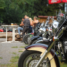 Motorradsegnung beim Abendmarkt Höchst