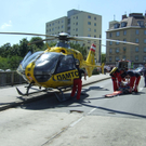 Philadelphiabrücke: Arbeitsunfall ÖAMTC-Hubschrauber