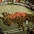 PETA-Nacktprotest gegen Stierkampf in Pamplona