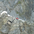 Bergsteiger in Alpiner Notlage