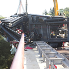 Sattelschlepper übersah Absperrung auf der A 96