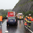 Kollission durch Aquaplaning auf der A14 Höhe Götzis