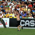 Flitzer bei Testspiel Dortmund gegen Warschau in Altach