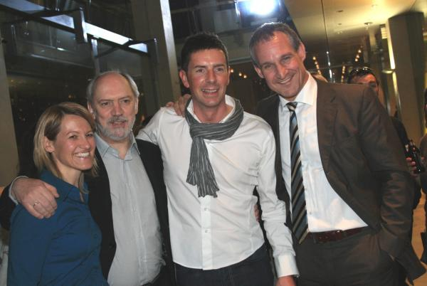 Angelika Pauger-Kaufmann, Stephan Marent, Alex Lau und Bgm. Markus Linhart