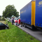 Hard: Lkw erfasst Radfahrer