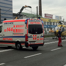 Rettungshubschrauber auf Triester Straße