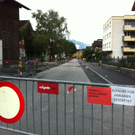 Beschilderung Baustelle Bahnhofstraße