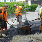 Bautätigkeit am Radweg