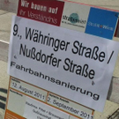 Baustelle 9. bezirk Währingerstraße/Nussdorferstraße, Bimstau