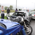 Auffahrunfall in Dornbirn: Motorradfahrer verletzt