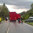 Erste Bilder der Unfallstelle auf der B20
