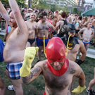 Halbnackter Protest in Salt Lake City