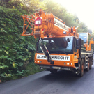 Lkw hat sich festgefahren