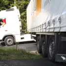 Lkw hat sich festgefahren