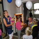 Unterhaltung beim Theaterfest