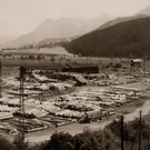 Altes Holzlager mit Saminabahn 1954_JPG-1317557421