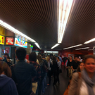 Studenten stehen Schlange