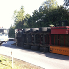 Lkw vor Güterbahnhof Wolfurt umgekippt