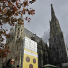 Das weltgrößte Blindenzeichen wurde am Wiener Stephansdom anl. des Welttages des Augenlichts angebracht.