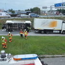 Wiener Neudorf: LKW-Anhänger umgestürzt