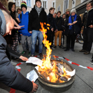 Bilder vom Flashmob in der Stadt Salzburg