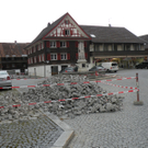 Straßenbau rund um den Hatler Brunnen