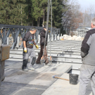Behelfsbrücke an der Frutz errichtet