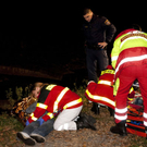 Unfall in Zwischenwasser: Zwei kaputte Wagen und ein verletzter Fahrer
