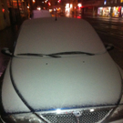 Leserreporter: Der erste Schnee in Wien - ist leider Industrieschnee